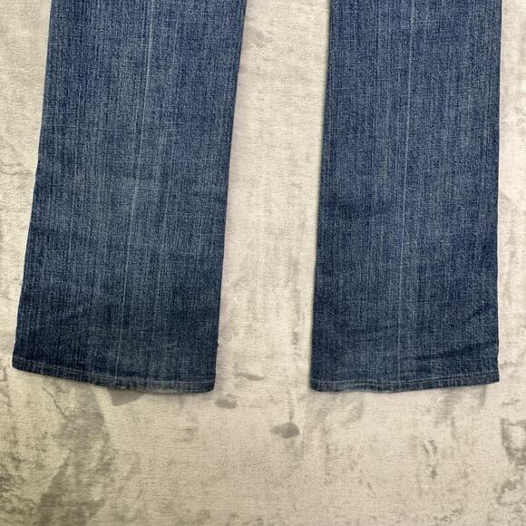 7 For All Mankind Jeans Womens 30 Flare Stretch Denim Distressed Made in USA - Picture 16 of 16
